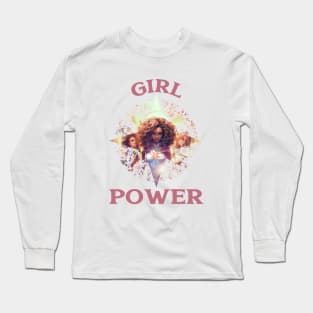 Team Girl Power Super Heroine Long Sleeve T-Shirt